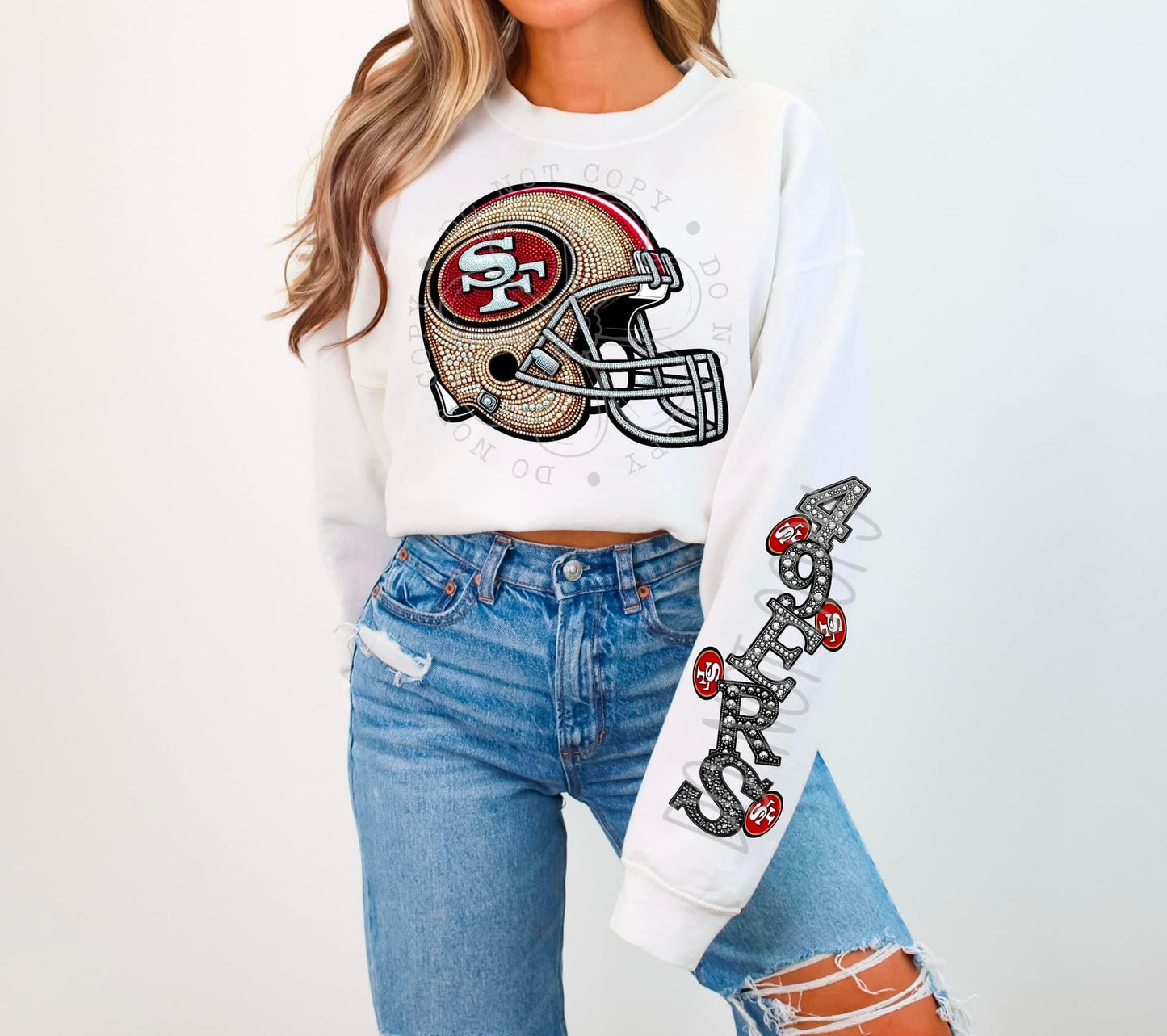 #0278 49ers helmet (sleeves included)