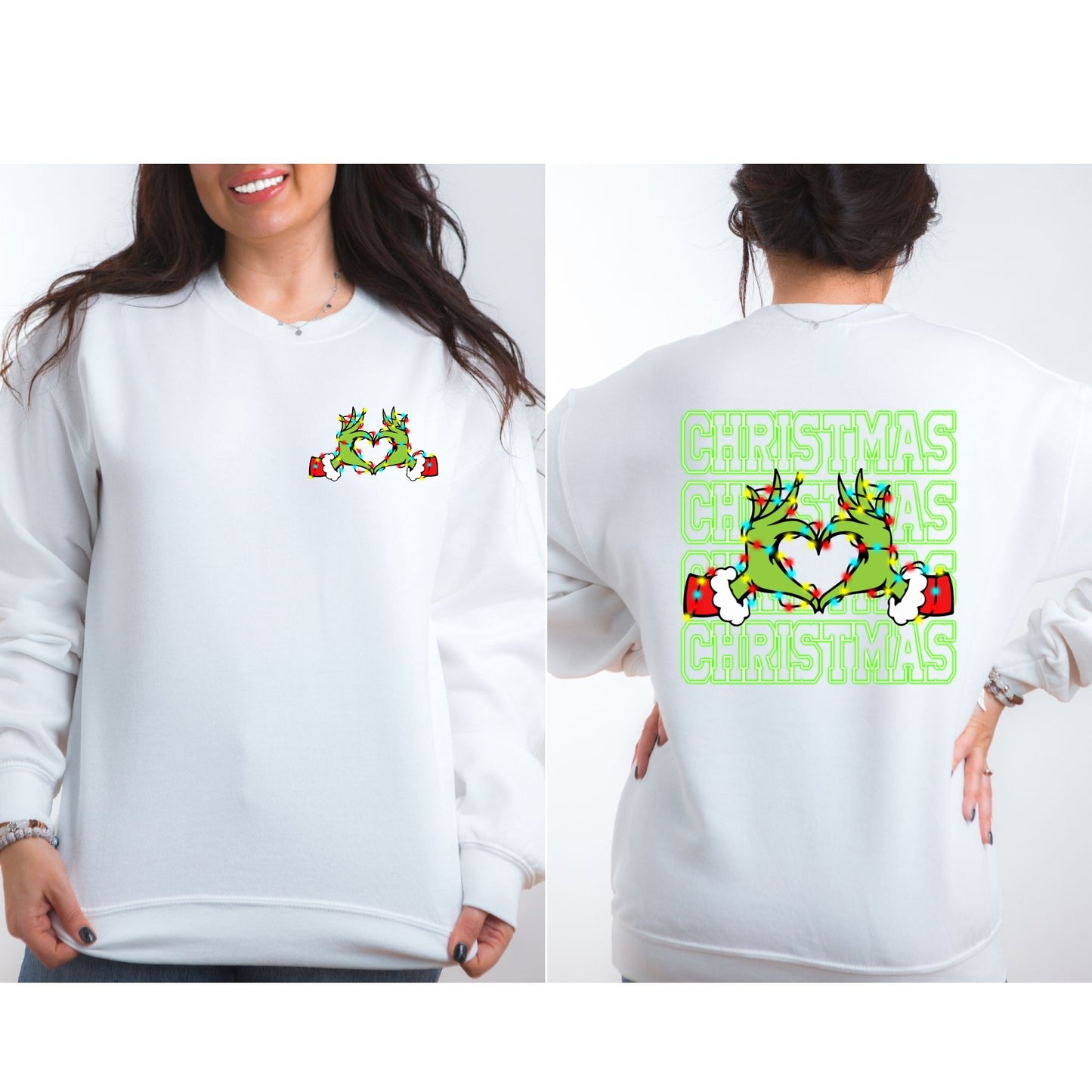 #0673 Christmas with Grinch Hands (Pocket Is Included)