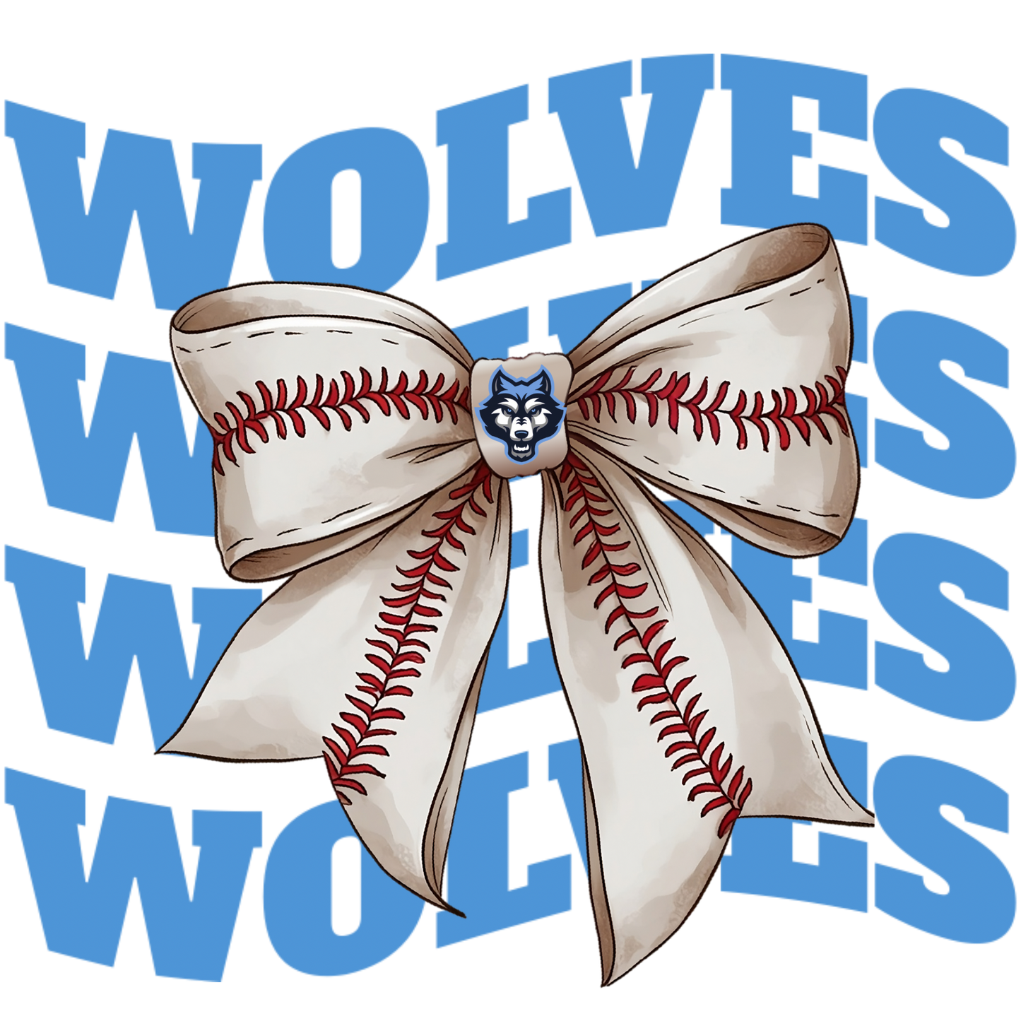 #0823 WOLVES BASEBALL BOW