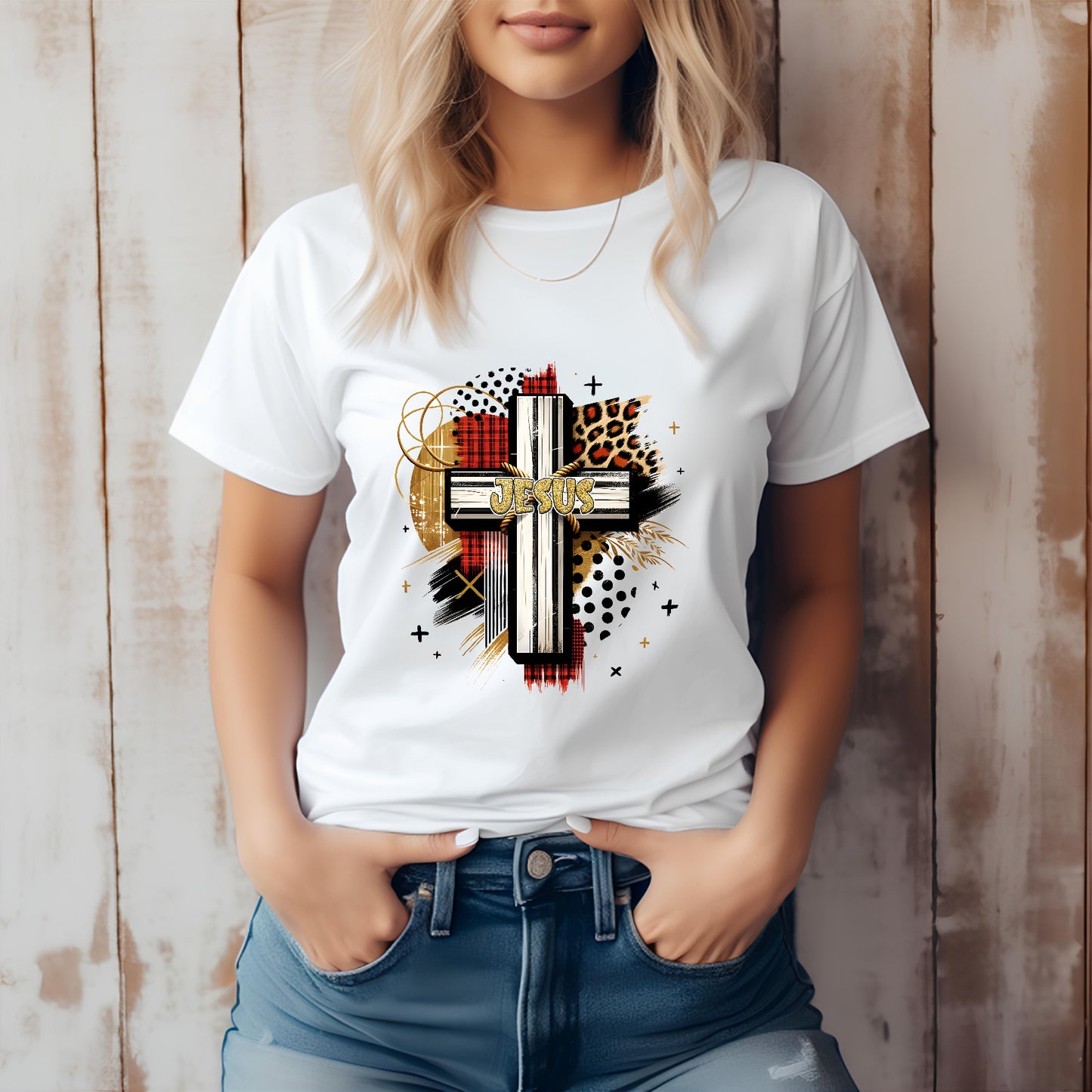 #1130 Jesus Cross (red)