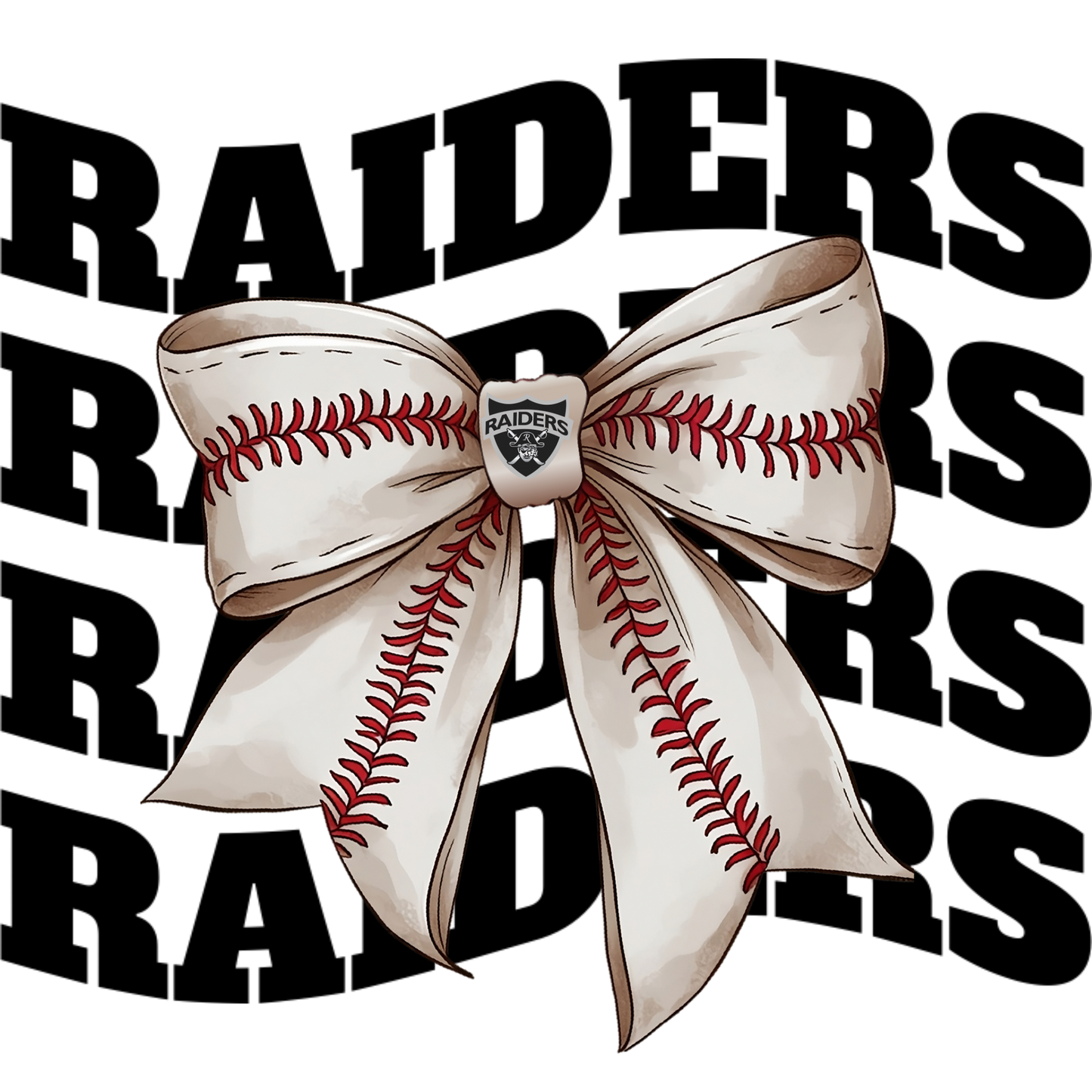#0828 RAIDERS BASEBALL Bow