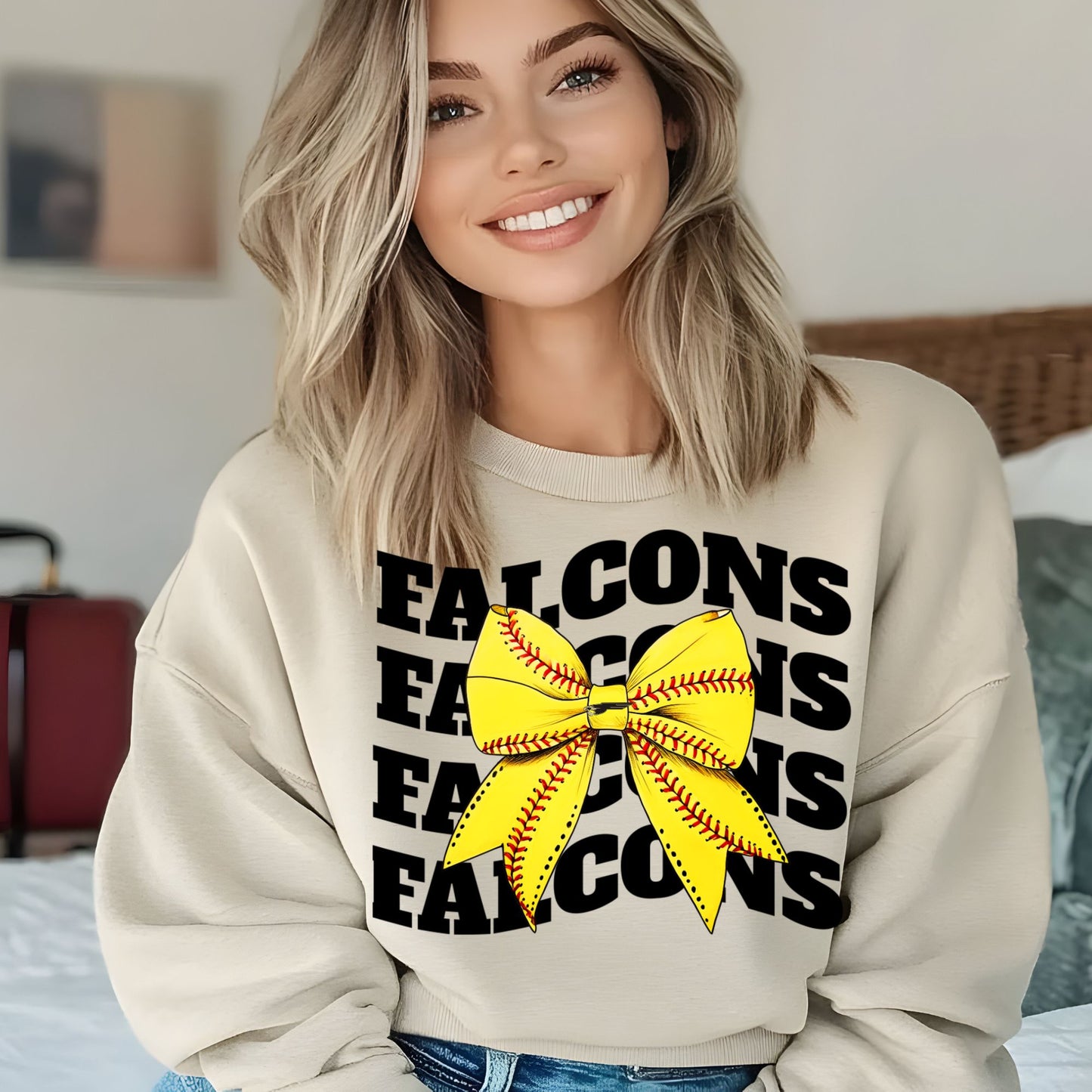 #0853 Falcons Softball bow