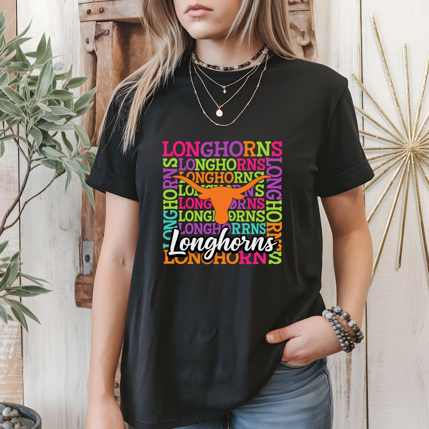 #0979 Scattered longhorns colorful