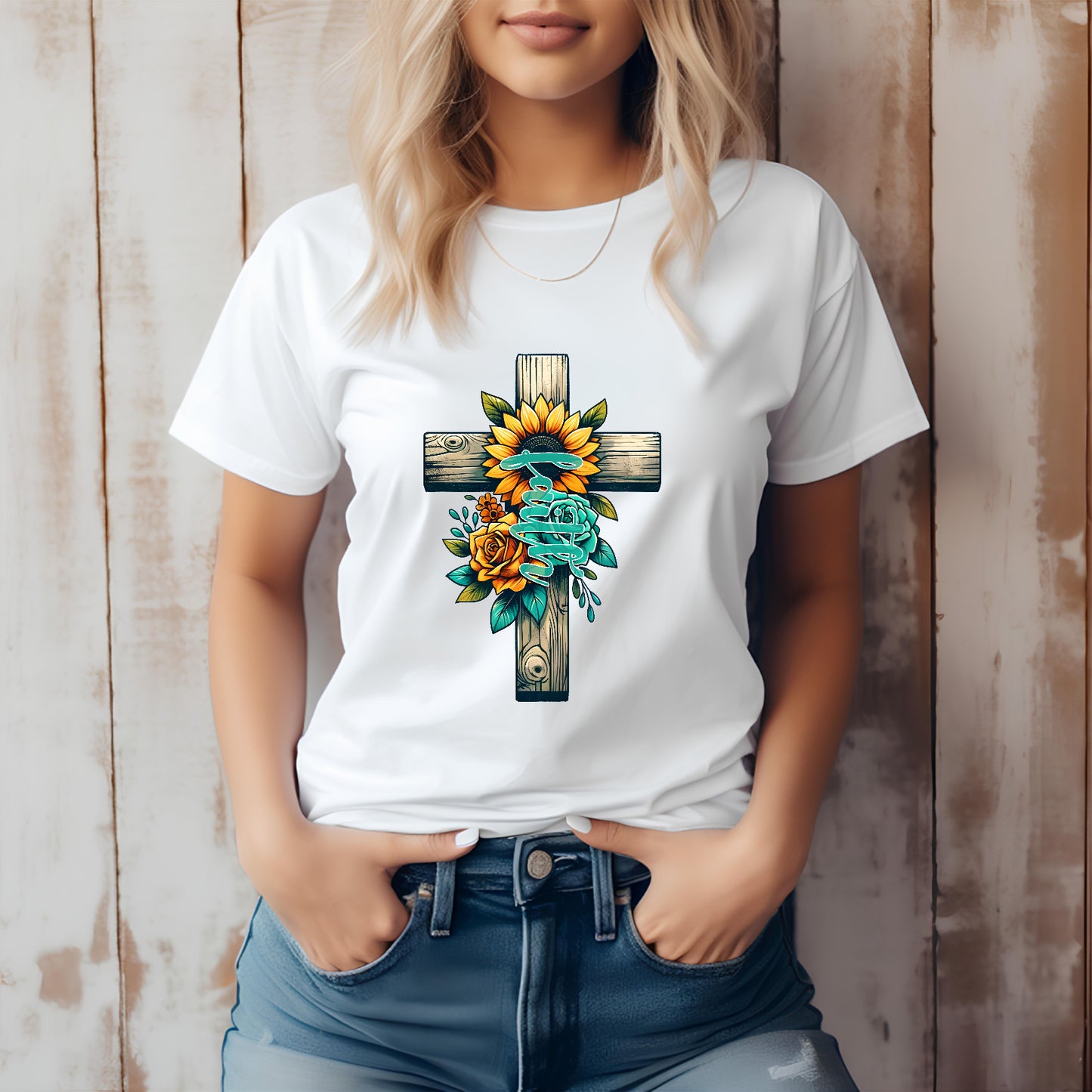 #0027 Sunflower Cross