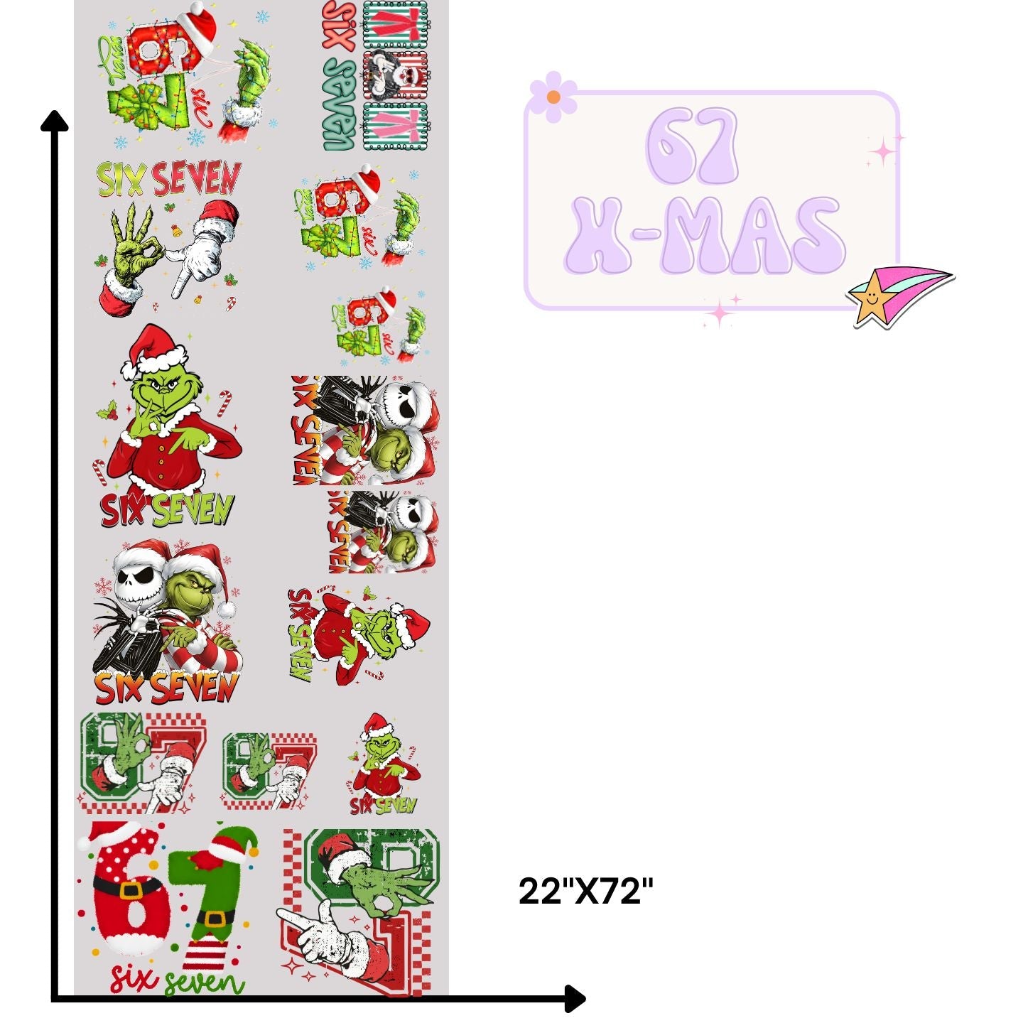 Premade DTF Gang Sheet 67 Christmas