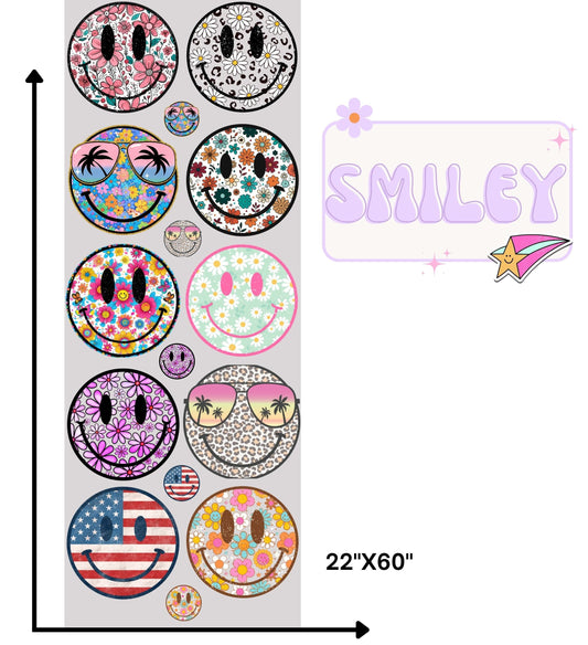 Premade DTF Gang Sheet Smiley
