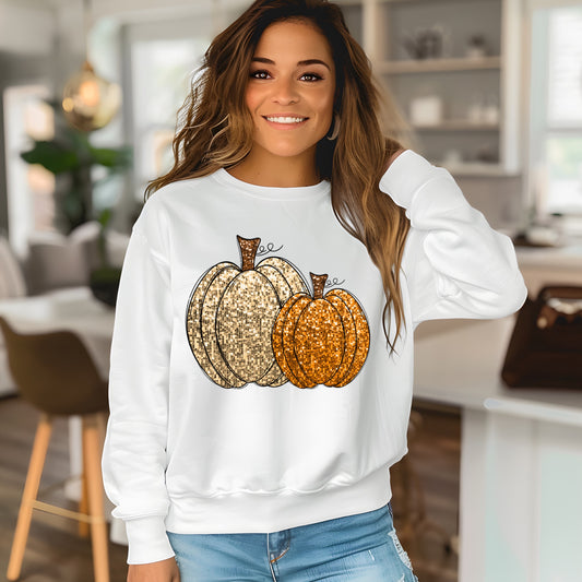 #0545 Faux Glitter Pumpkins