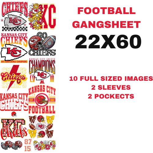 Chiefs  Pre Made Gang sheet