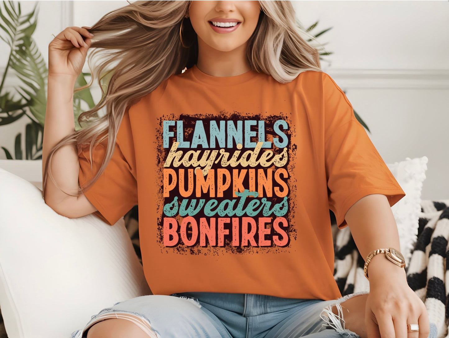 #0543 Flannels, Hayrides, Pumpkins, sweater