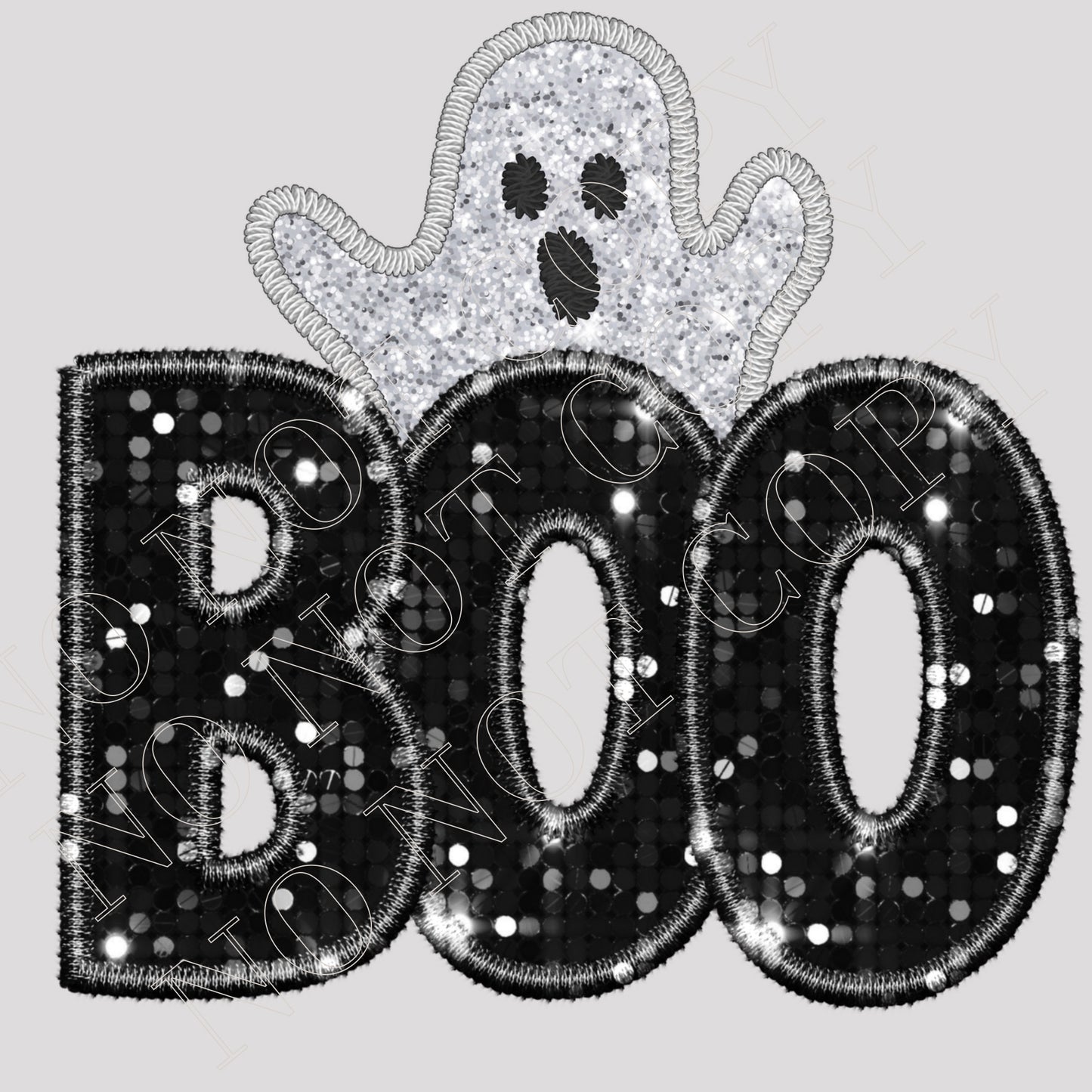 #0537 Faux Glitter Boo