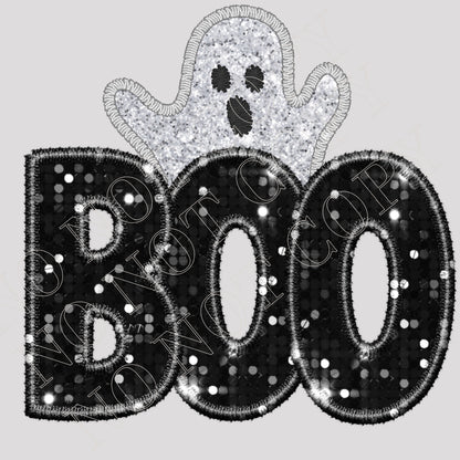 #0537 Faux Glitter Boo