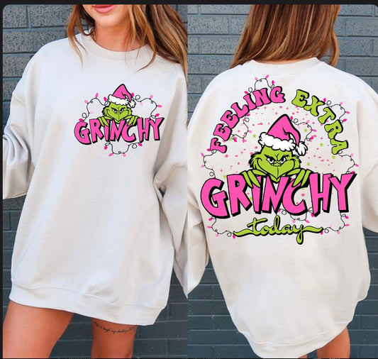 #3012 Extra Grinchy today [front and back]