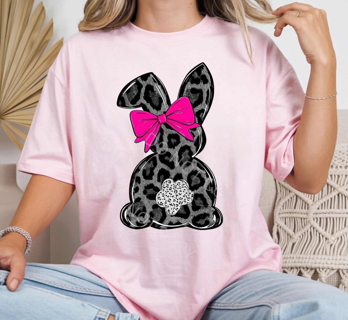 #4192  Pink bow bunny