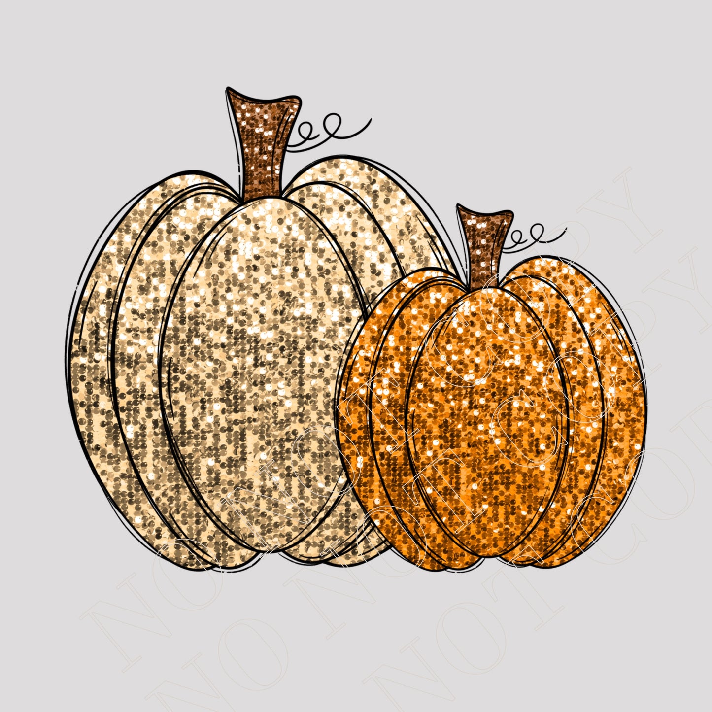 #0545 Faux Glitter Pumpkins