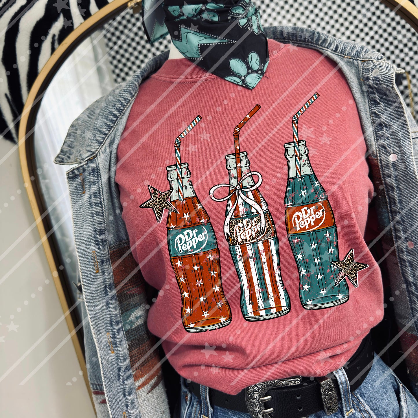 #4289 Distressed  Dr Pepper bottle