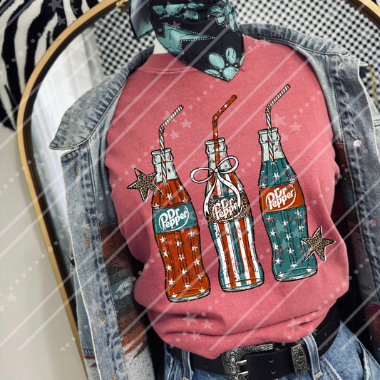 #4289 Distressed  Dr Pepper bottle