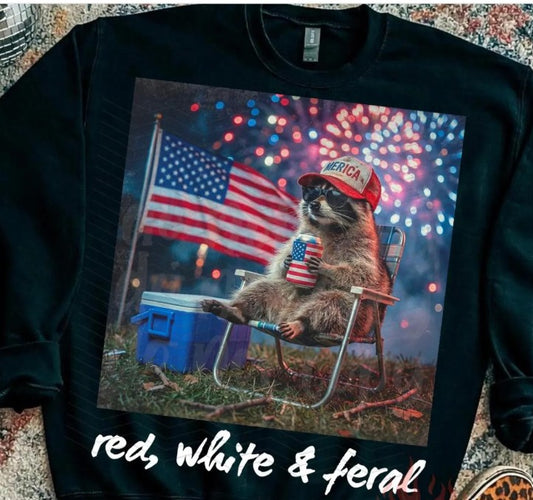 #4332 Red, White Raccoon