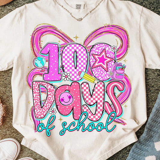 #4145 100 Days of School bow
