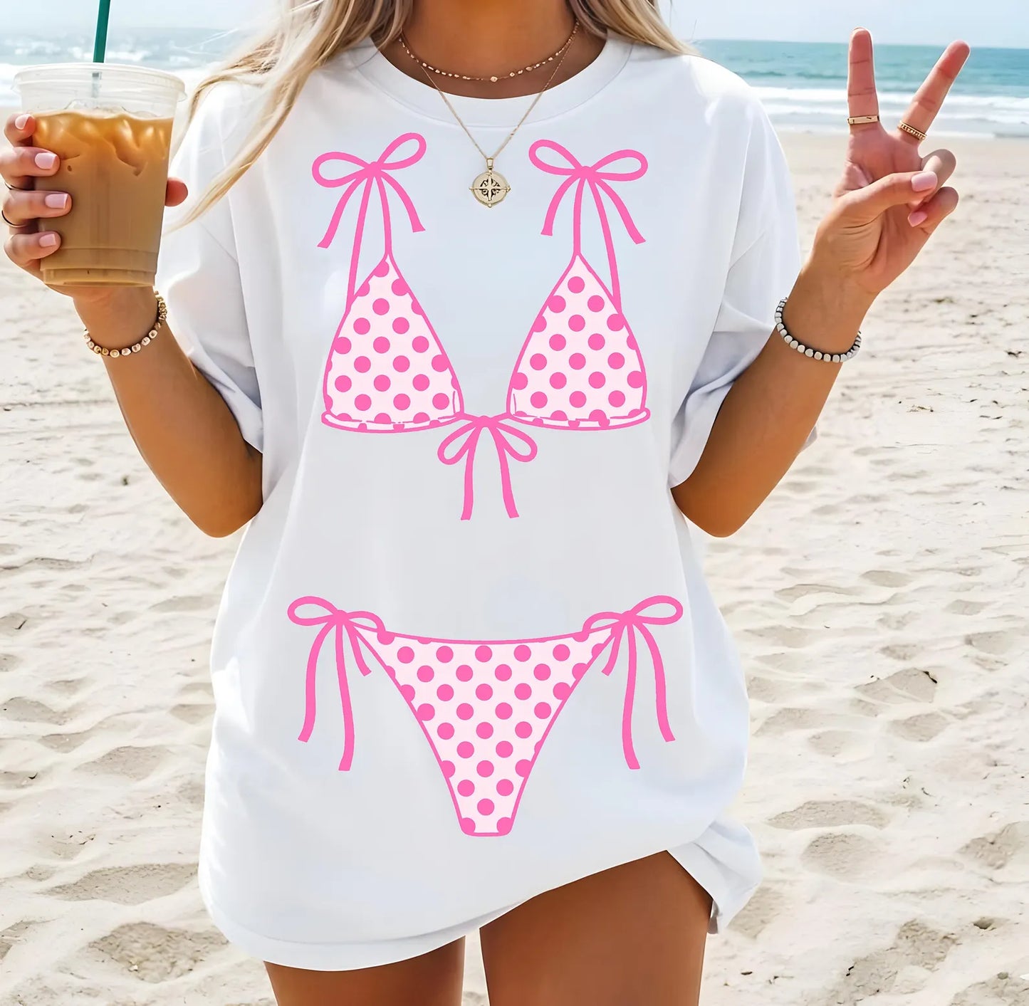 #4342 Pink Checkered Swim Wear