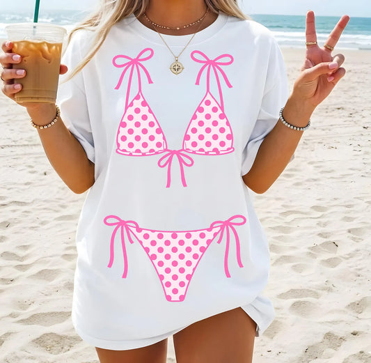 #4342 Pink Checkered Swim Wear