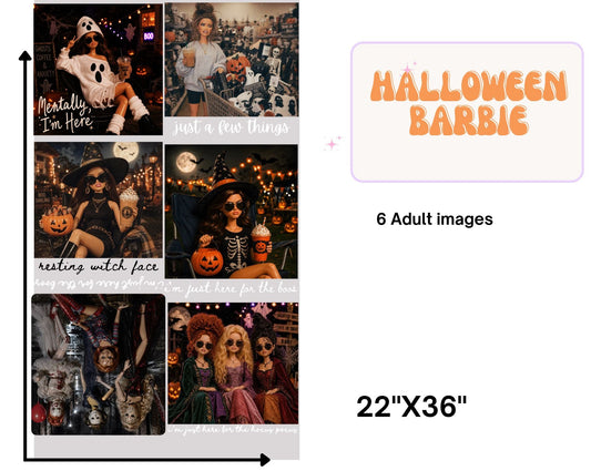 Halloween Barbie Pre-Made Gang Sheet